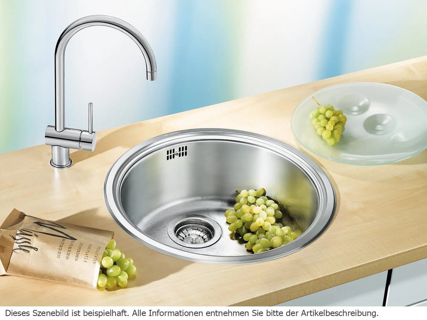 Blanco Rondosol Spüle 513307 46x39 cm Edelstahl Bürstfinish