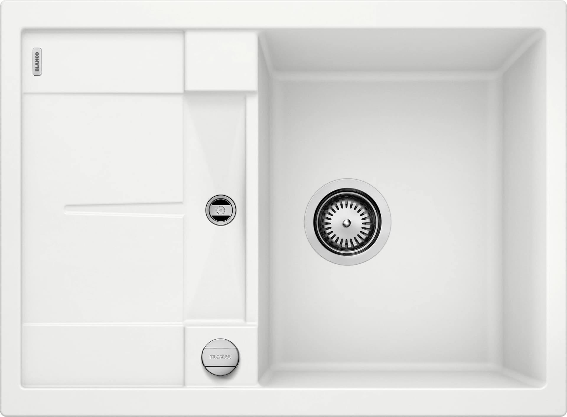 Blanco Granitspüle Metra 45 S Compact 68 cm Weiß Verbundwerkstoff