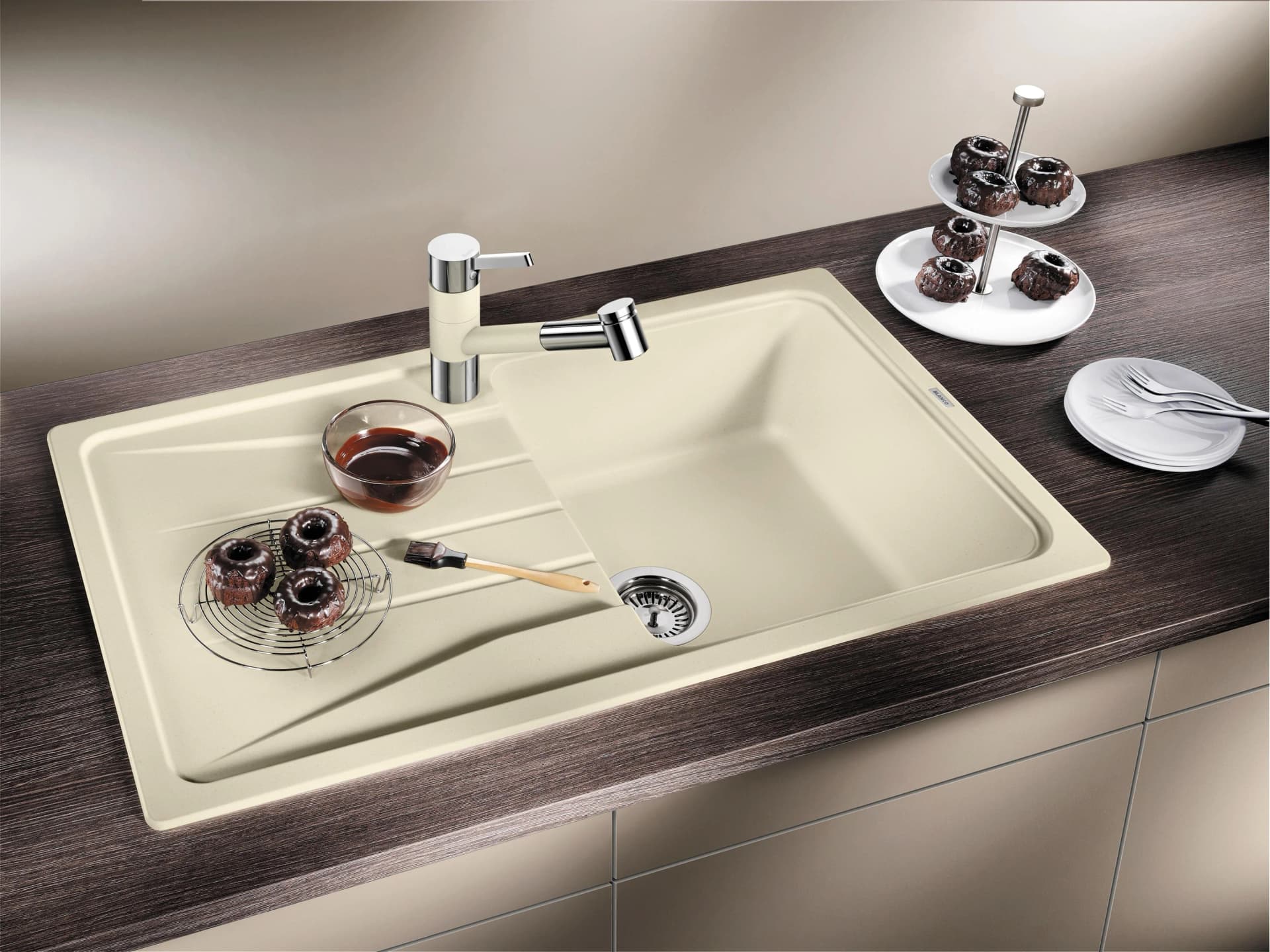 Blanco Sona 5 S Spüle 519678 86x50cm PuraDur tartufo