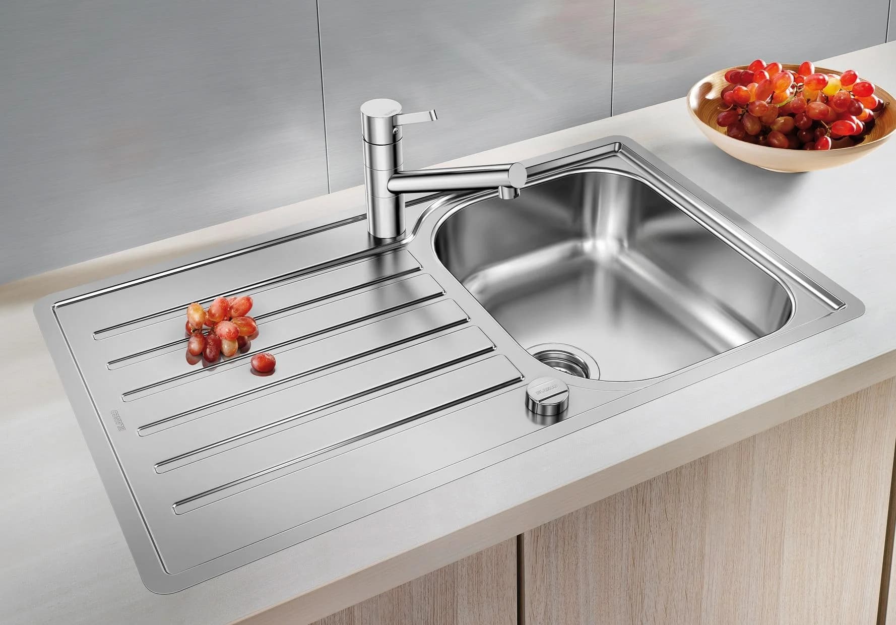 Blanco Spüle 519707 86 x 50 cm Edelstahl Bürstfinish
