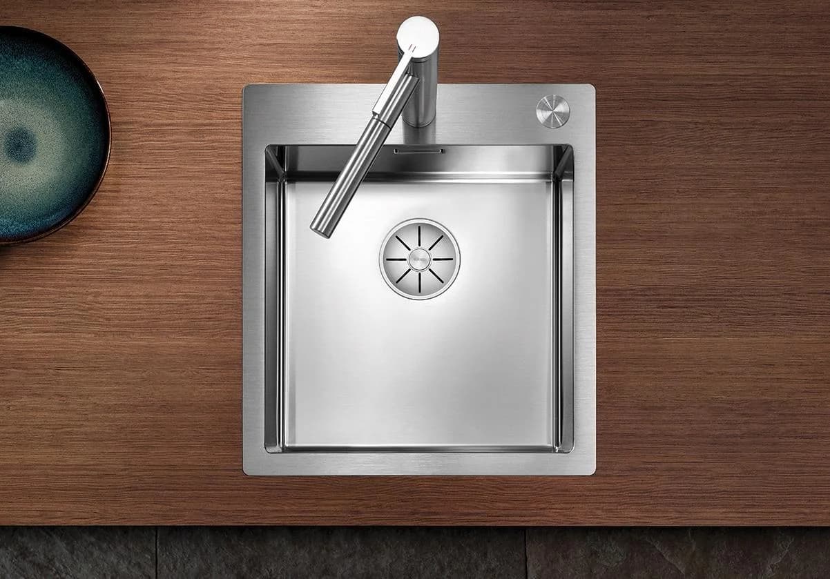 Blanco Claron Spüle 46 cm Edelstahl Grau
