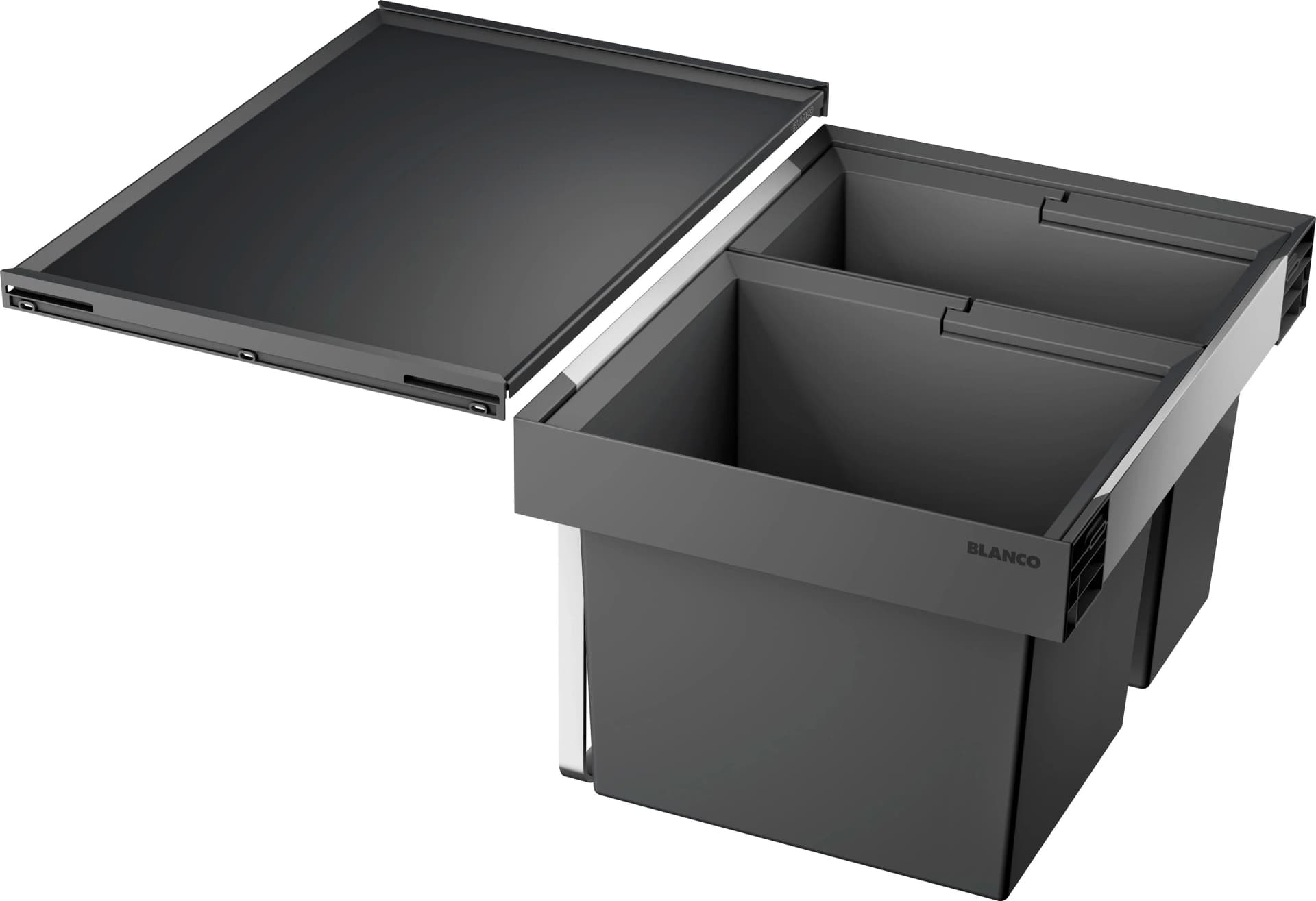 Mülltrennsystem BLANCO Flexon II 60/2 Schwarz Kunststoff