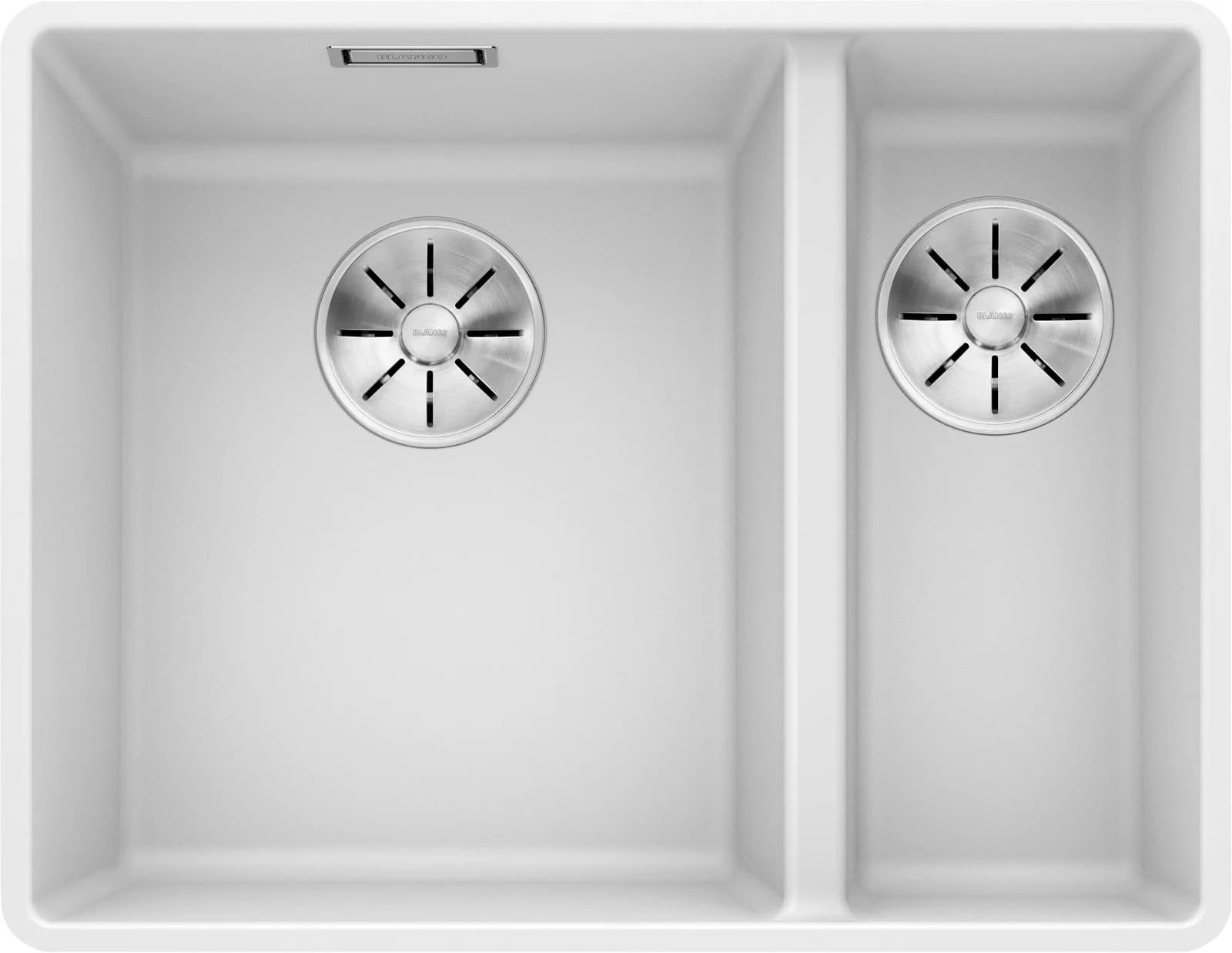 Blanco Subline 340/160-f Spüle 55,2x42,7cm PuraDur Weiß Unterbau