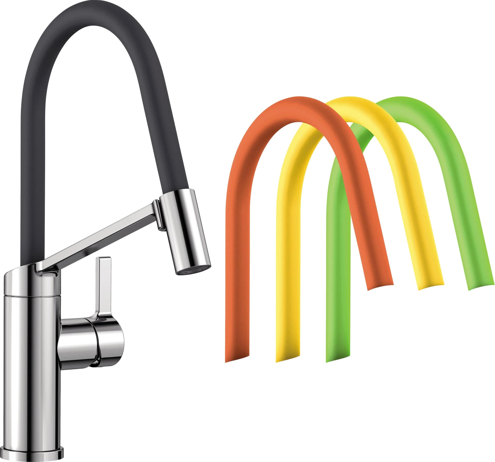 Blanco Küchenarmatur 524813 flexibel Chrom Orange