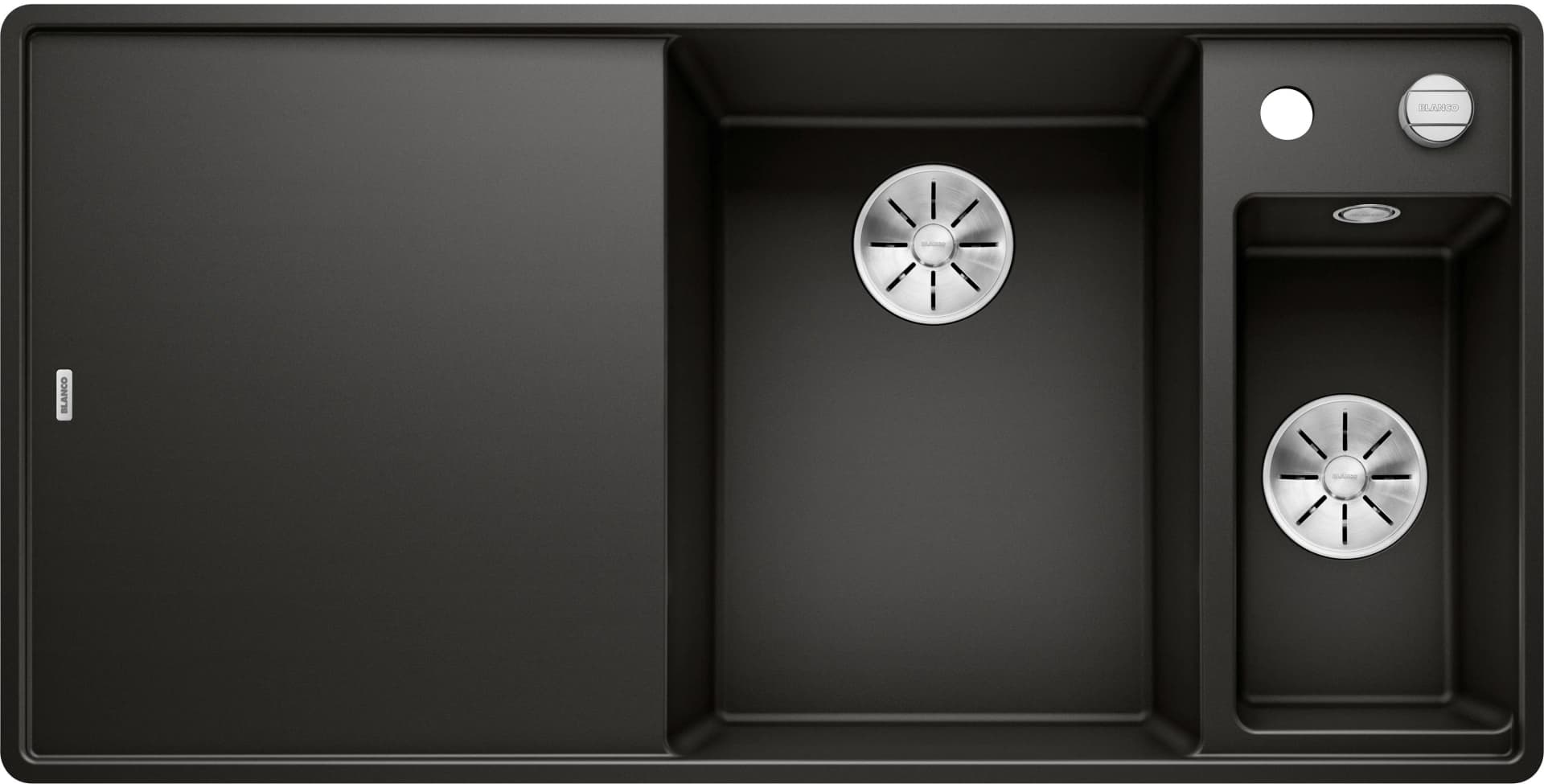 BLANCO Granitspüle AXIA III 6 S-F Schwarz Verbundwerkstoff