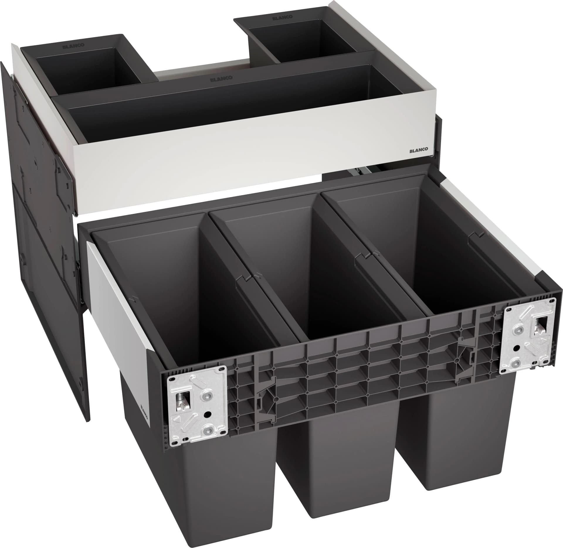 Mülltrennsystem BLANCO Select II 60/3 Orga Schwarz Kunststoff