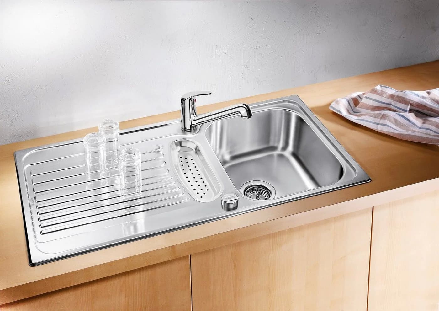 BLANCO TIPO 5 S Edelstahlspüle Grau Wechselseitiger Einbau