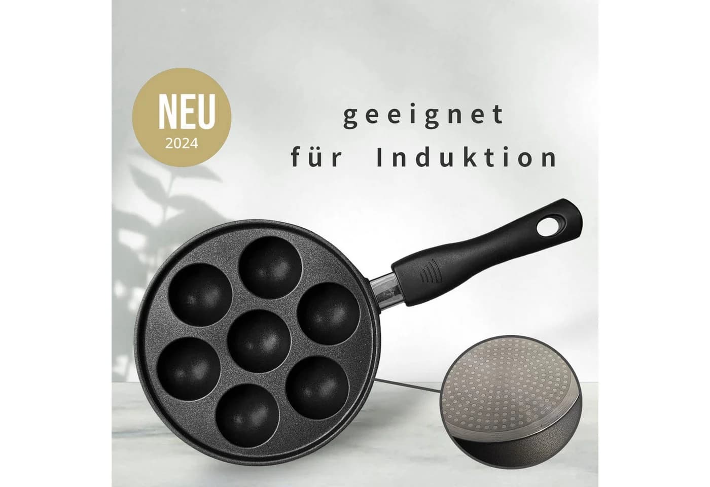 osoltus Augenpfanne 7 Loch Induktion Aluguss Antihaft - Bild 3