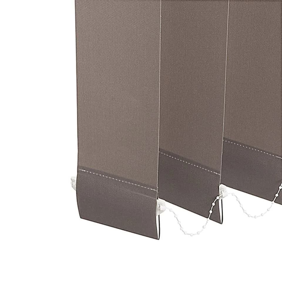 Ventanara Lamellenvorhang Komplettset 89mm Vertikaljalousie Taupe