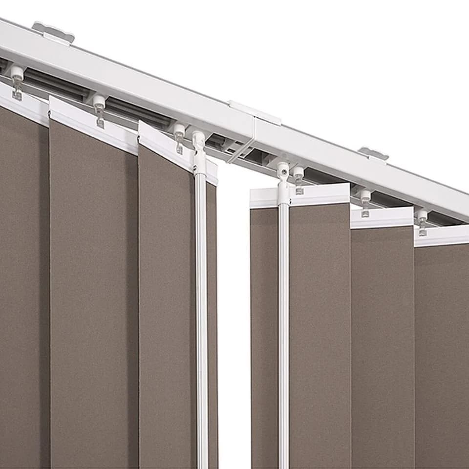 Ventanara Lamellenvorhang Komplettset 89mm Vertikaljalousie Taupe - Bild 4