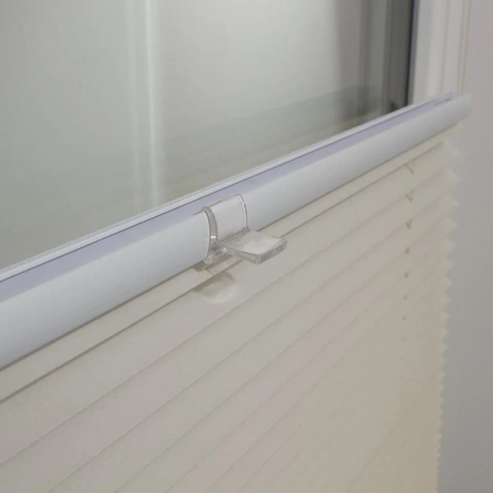 Ventanara Plissee Beige Faltrollo Klemmfix inkl. Premium Klemmträger - Bild 3