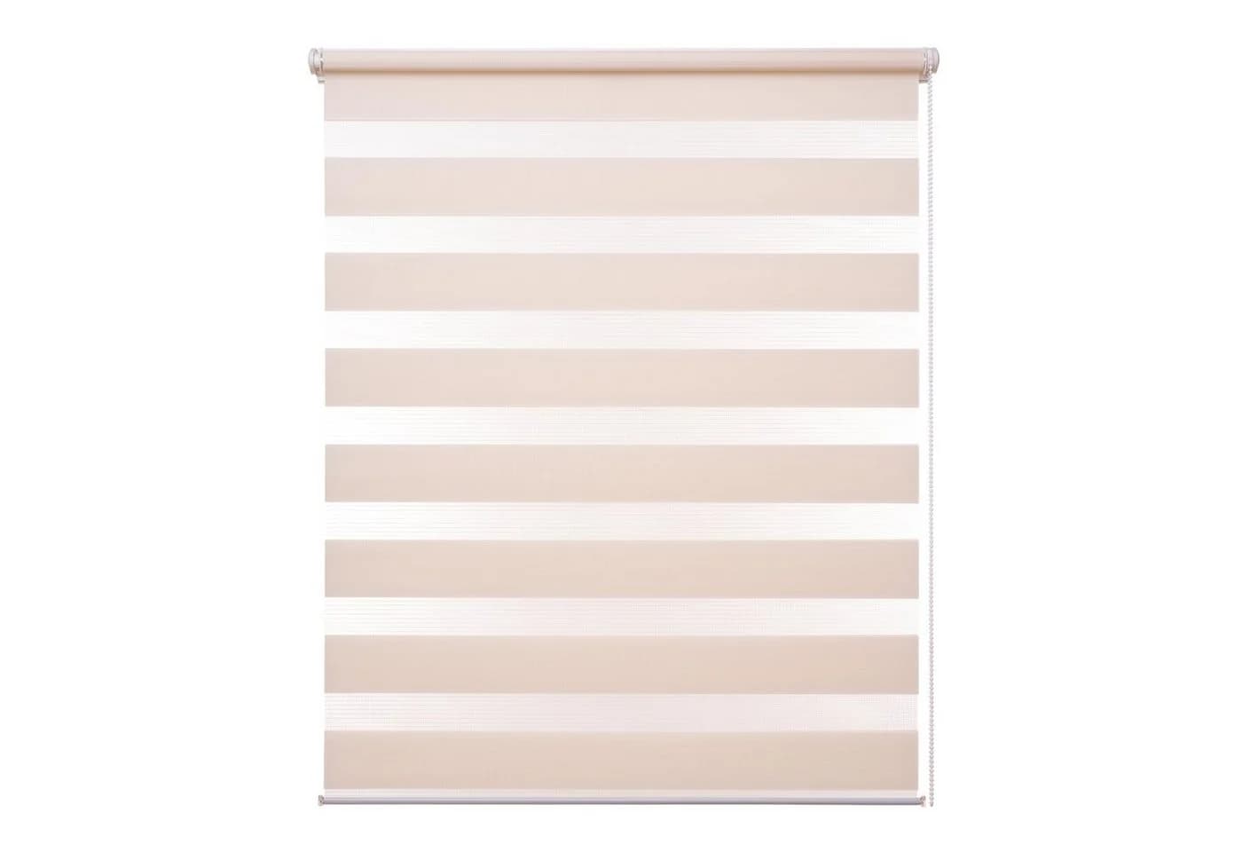 Ventanara Doppelrollo Klemmfix Creme Polyester ohne Bohren