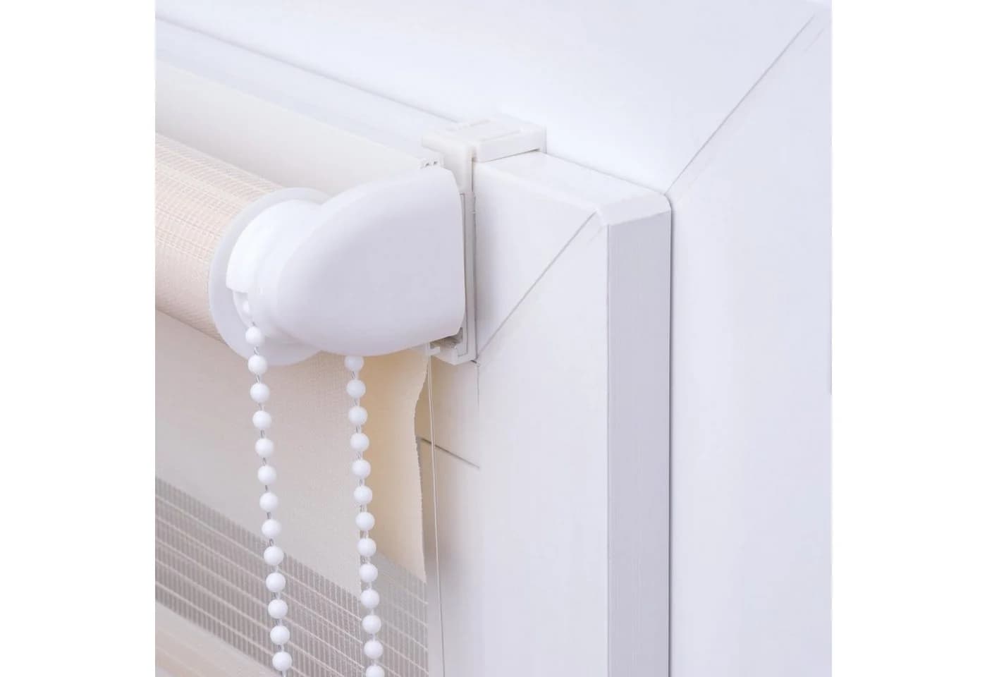 Ventanara Doppelrollo Klemmfix Creme Polyester ohne Bohren - Bild 4