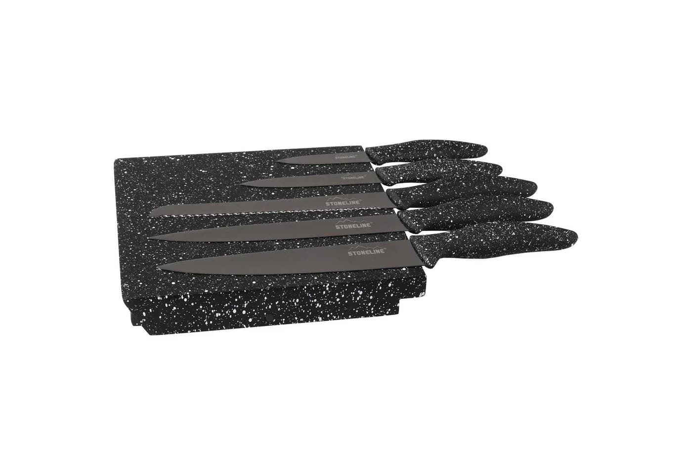 STONELINE Messer-Set Magnet Messerblock 6-teilig Edelstahl Titan - Bild 4
