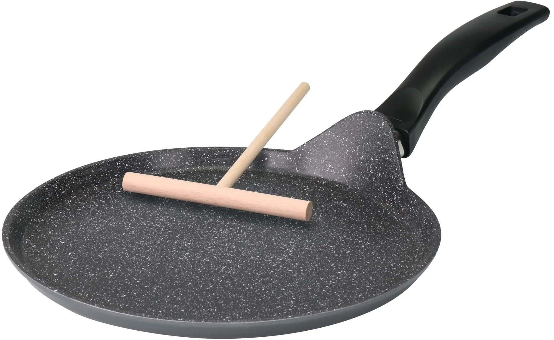 Crêpepfanne STONELINE Grau mit Teigverteiler