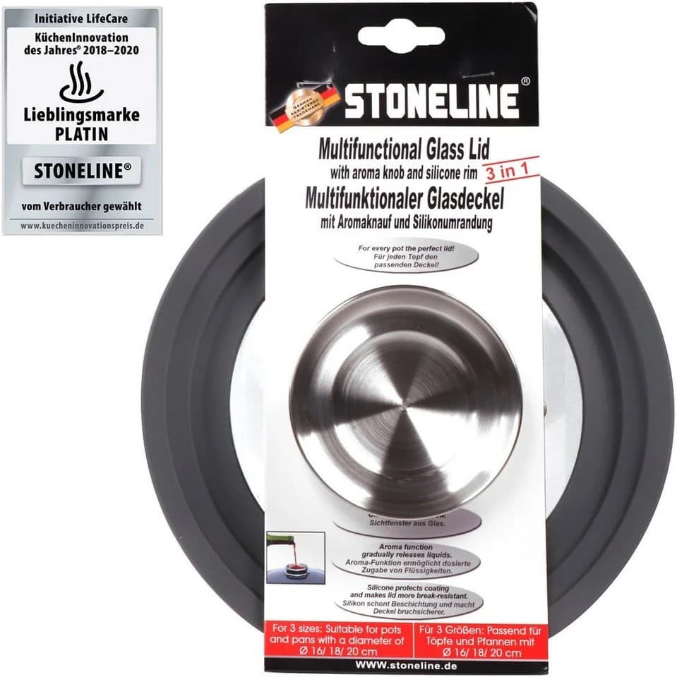 STONELINE Universaldeckel mit Silikonrand und Aroma-Funktion für 16/18/20 cm - Bild 5