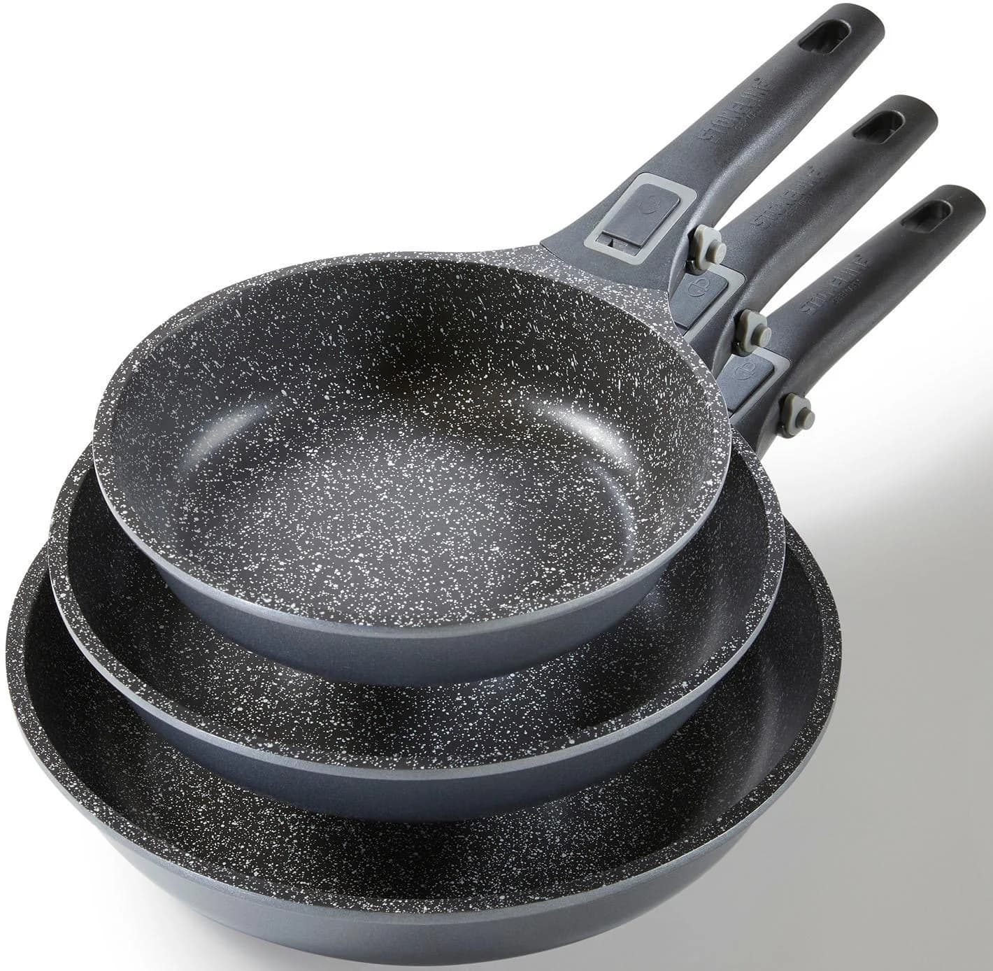 STONELINE Pfannenset Imagination PLUS Anthrazit 28 cm Induktion