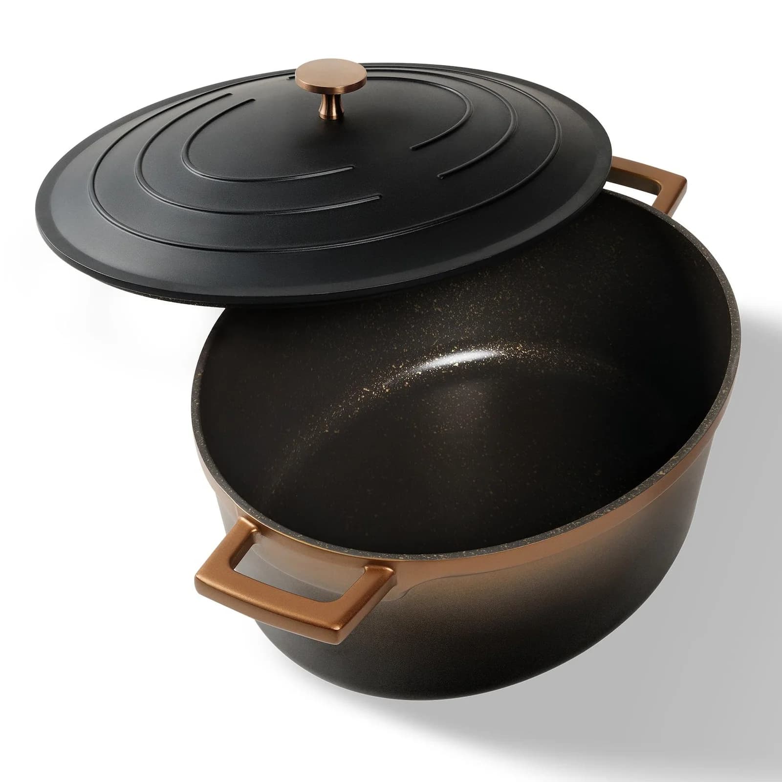 STONELINE Gourmet Bräter Roségold Aluminiumguss mit Drip-Down-Deckel