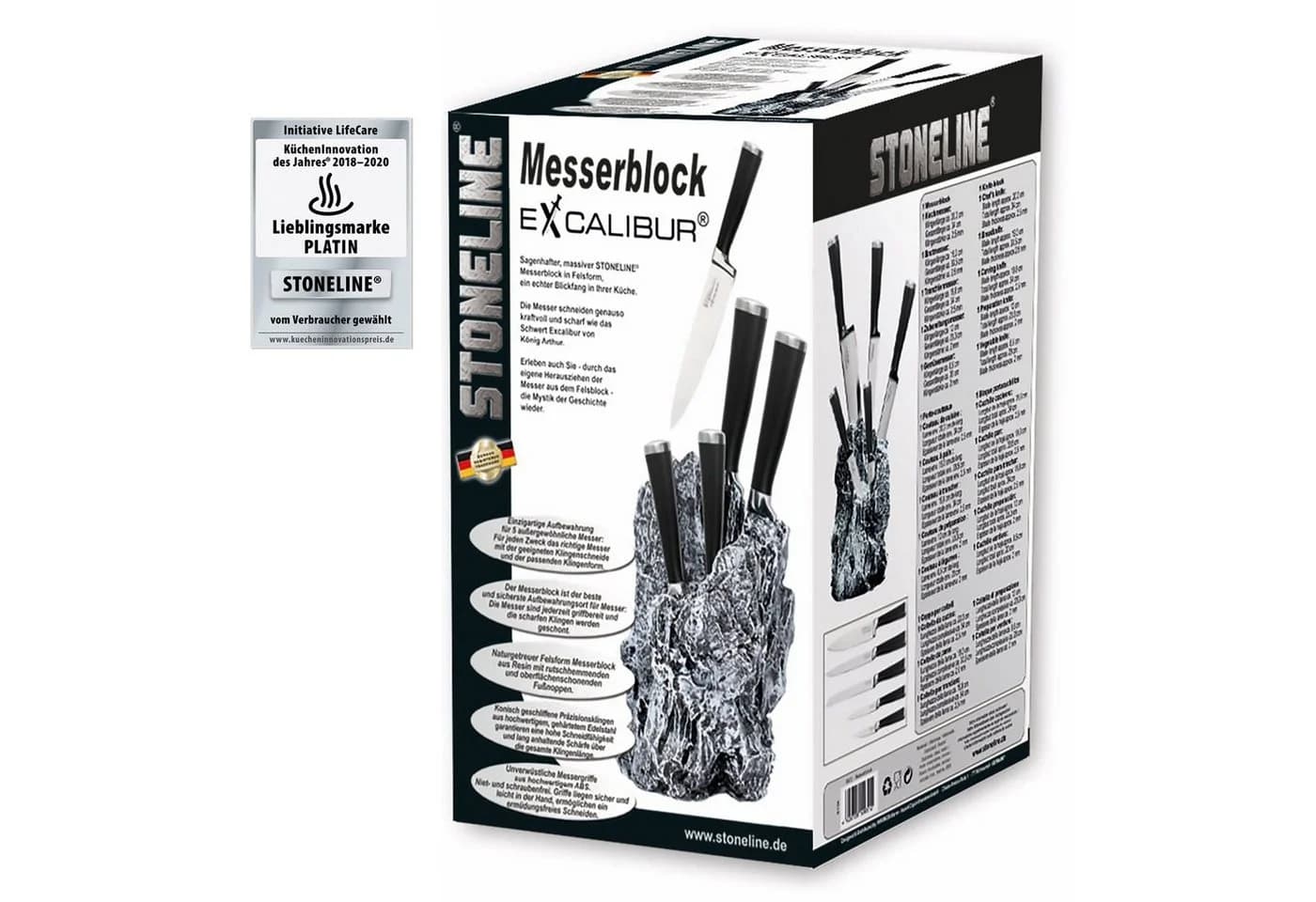 STONELINE Messer-Set 7-tlg. mit Felsform-Block & Schleifstein - Bild 5