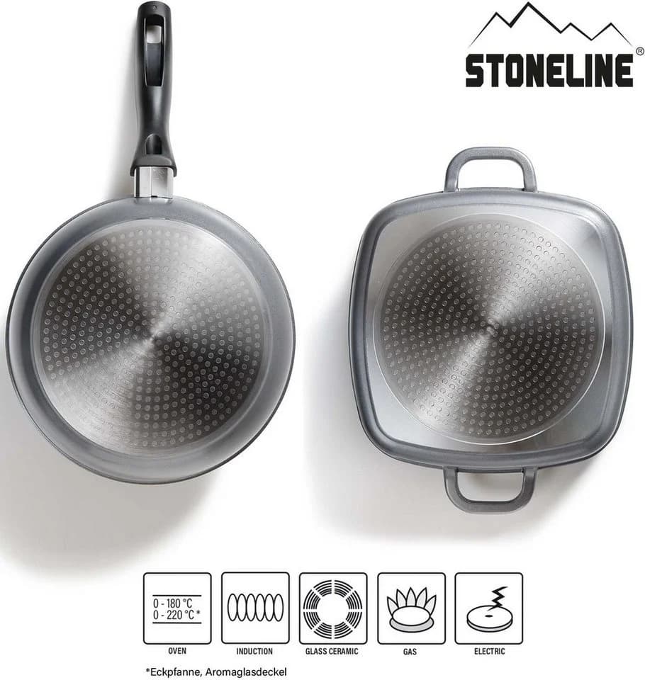 STONELINE Topf-Set grau 13-teilig Induktion - Bild 3