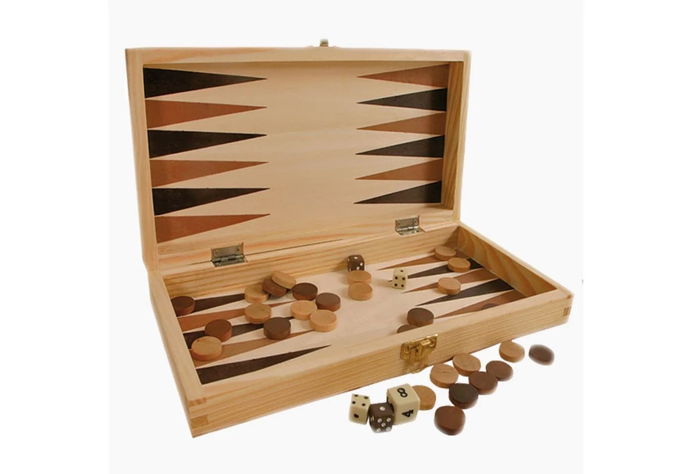 Small Foot Spielesammlung Schach, Backgammon & Dame Holzkoffer