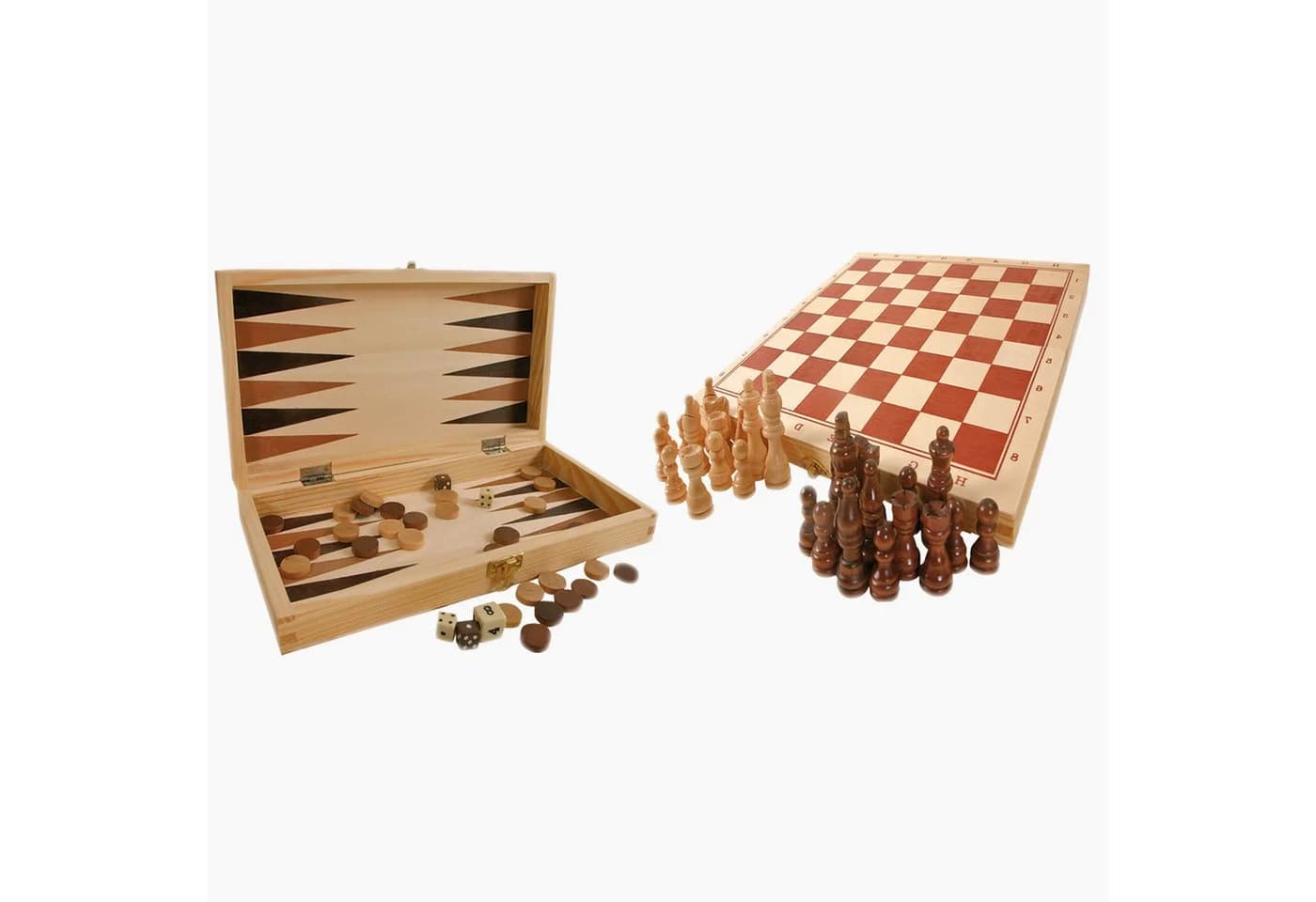 Small Foot Spielesammlung Schach, Backgammon & Dame Holzkoffer - Bild 2