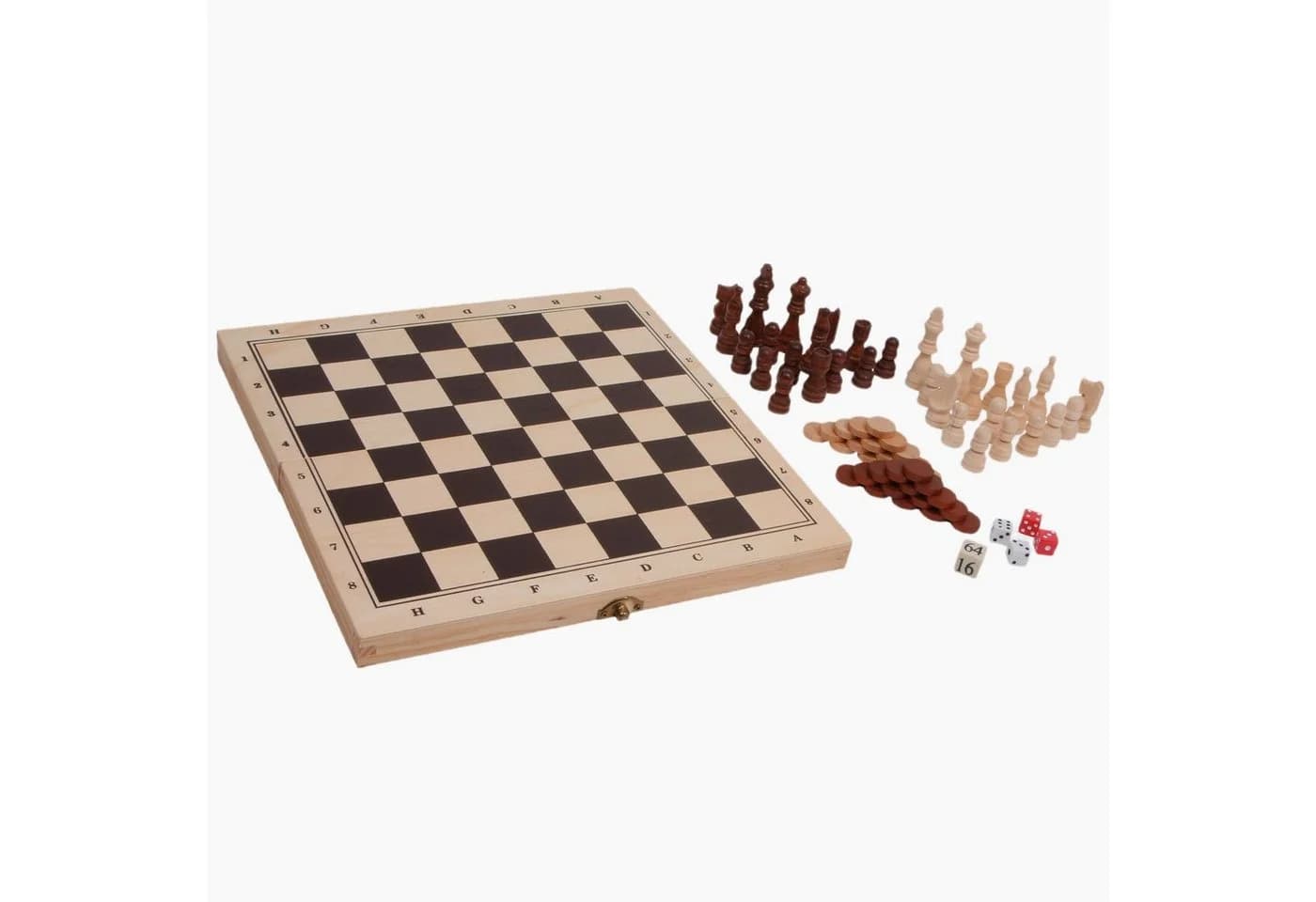 Small Foot Spielesammlung Schach, Backgammon & Dame Holzkoffer - Bild 3