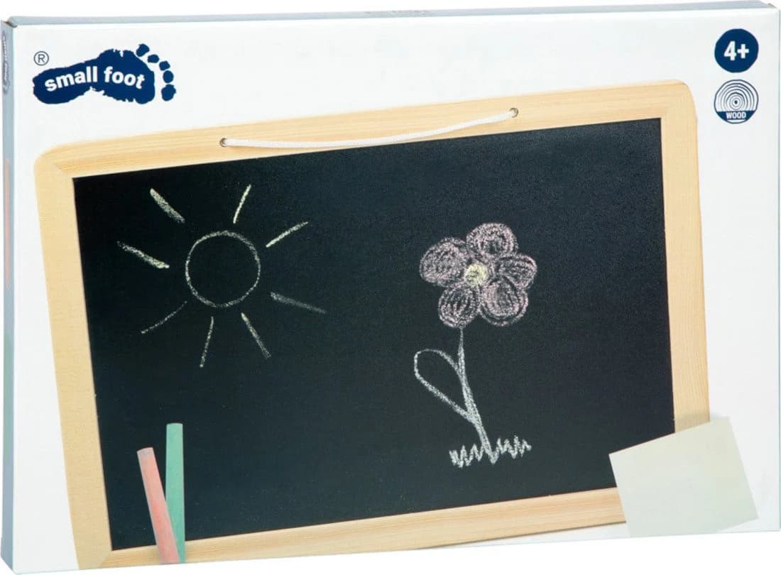 Small Foot Kinder Tafel Bunt Holz inkl. Kreide und Schwamm