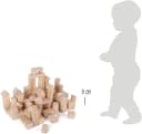 Small Foot Holzbausteine Set 100-tlg. Natur Beige mit Leinenbeutel Bild 4