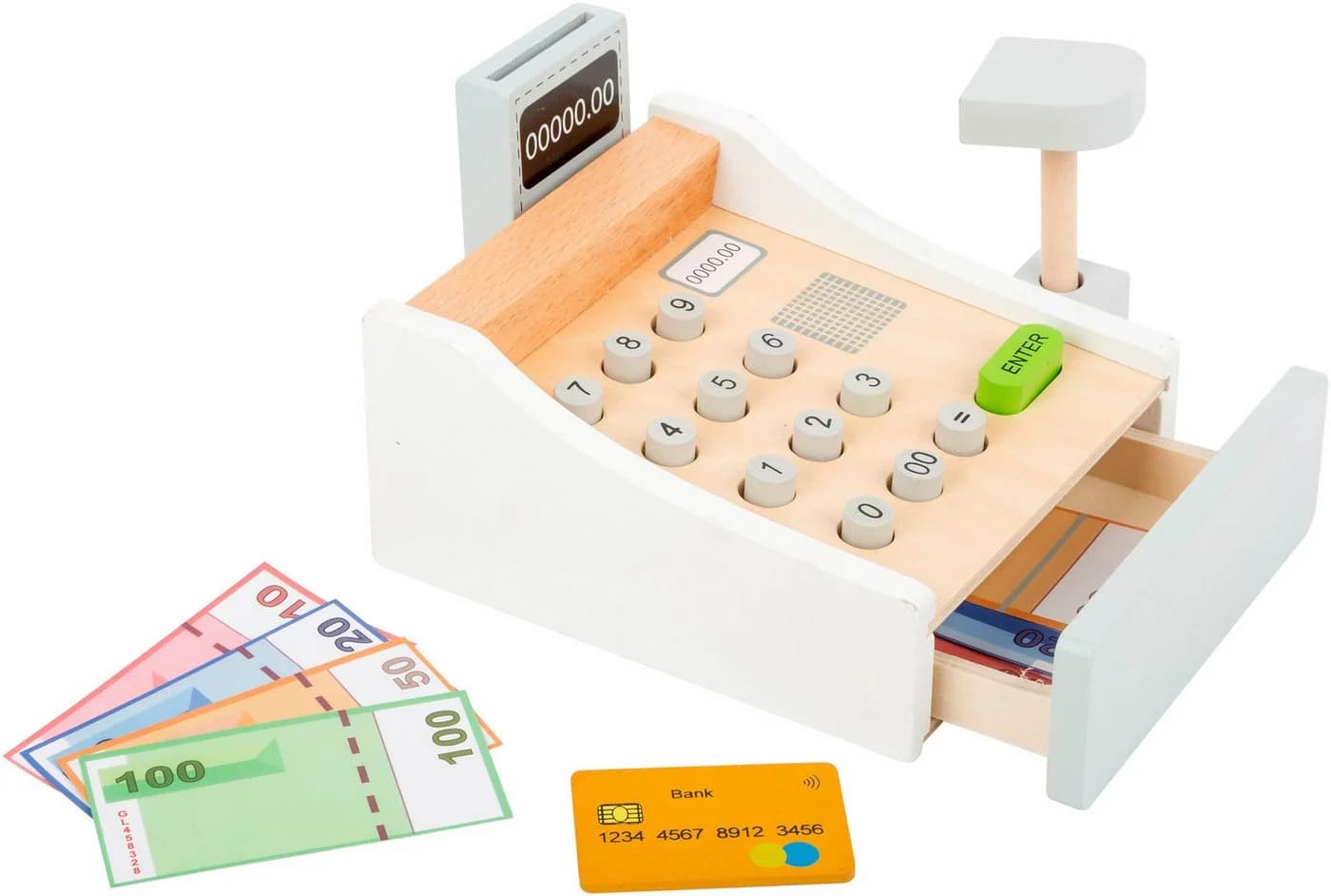 Small Foot Spielkasse aus Holz mit Spielgeld und Kassenschublade - Bild 2