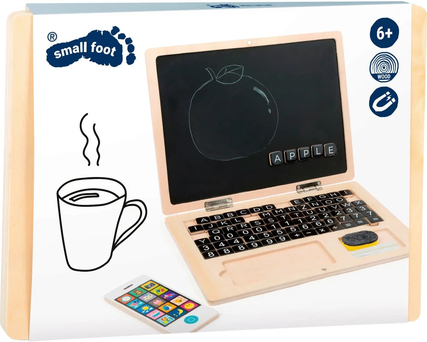 Small Foot Holz-Laptop mit Magnet-Tafel Beige - Bild 3