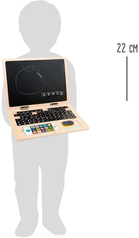 Small Foot Holz-Laptop mit Magnet-Tafel Beige - Bild 4