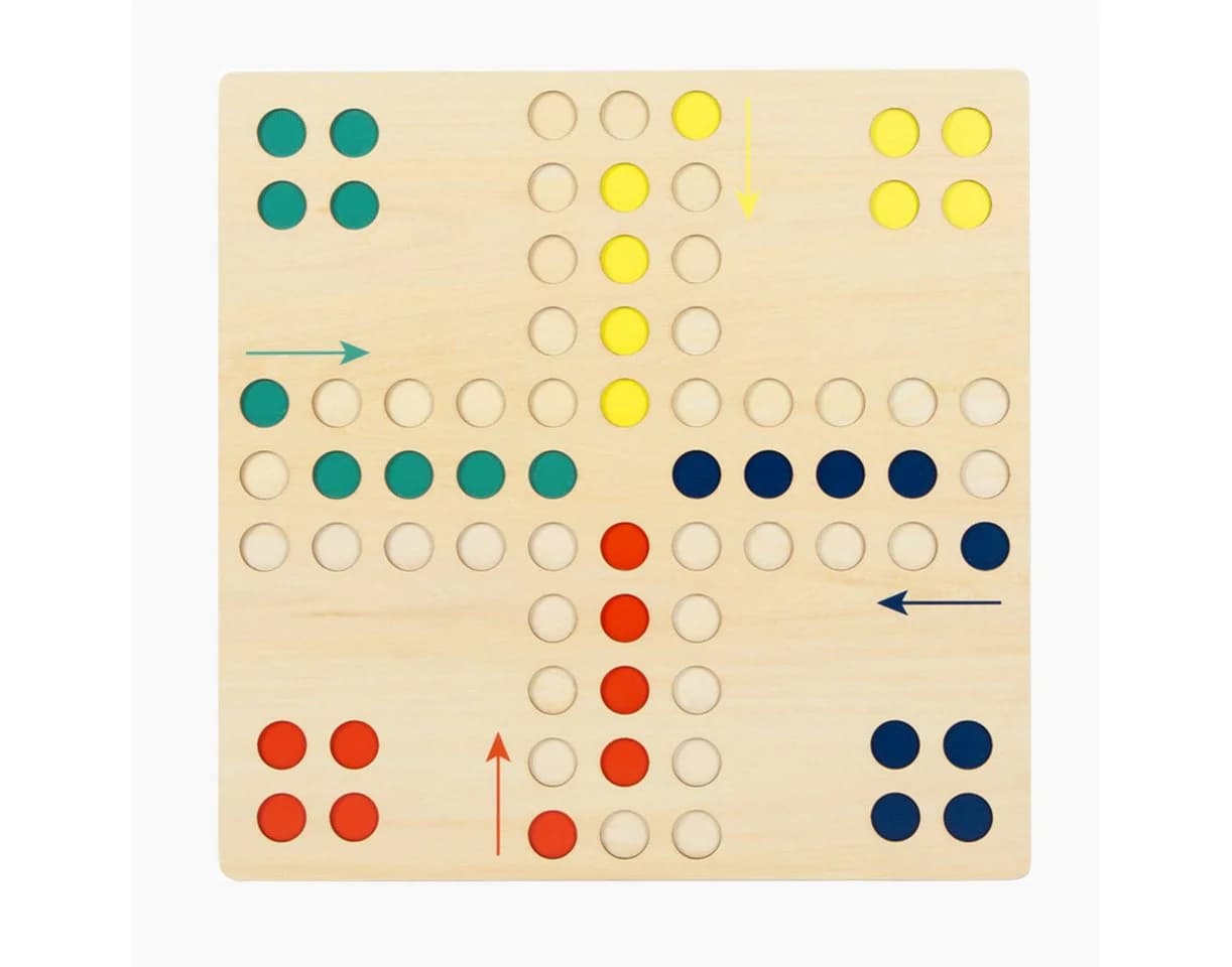 Small Foot Spiel Ludo XL - Holz Gesellschaftsspiel Bunt