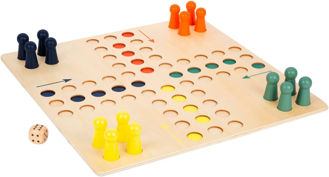 Small Foot Spiel Ludo XL - Holz Gesellschaftsspiel Bunt - Bild 3