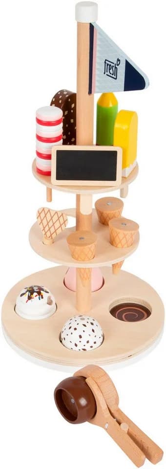 Small Foot Spiellebensmittel Eisständer Bunt Holz mit Magnet-Portionierer - Bild 3