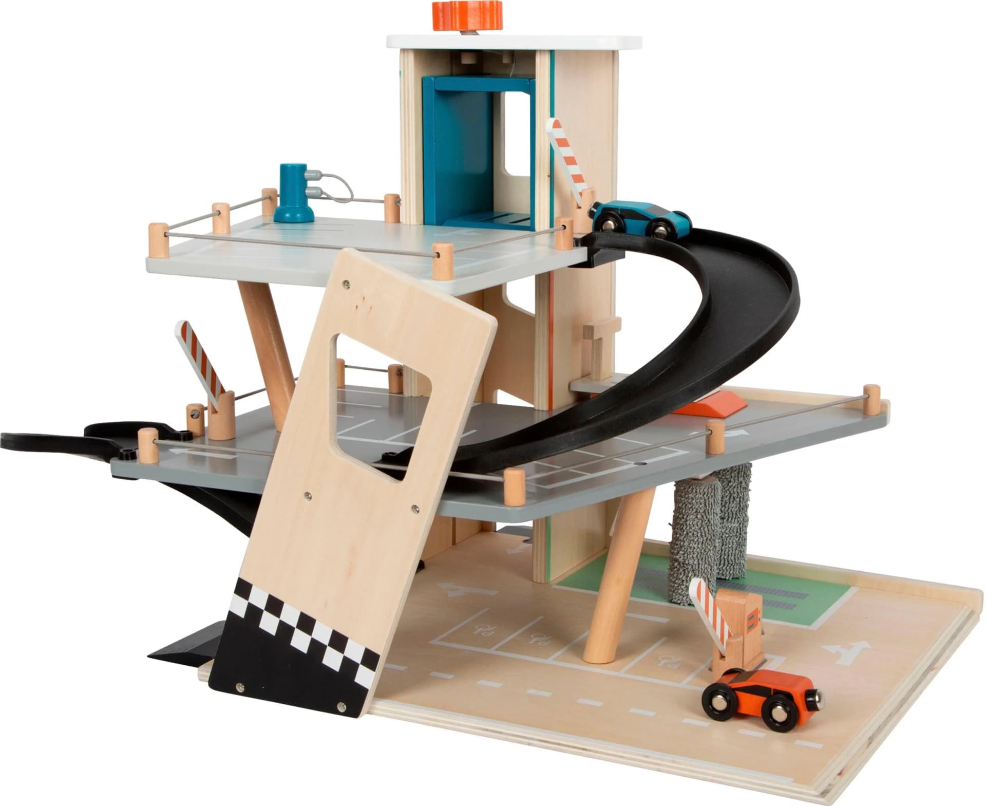 Small Foot Spiel-Parkhaus Rallye Bunt mit Aufzug und Werkstatt
