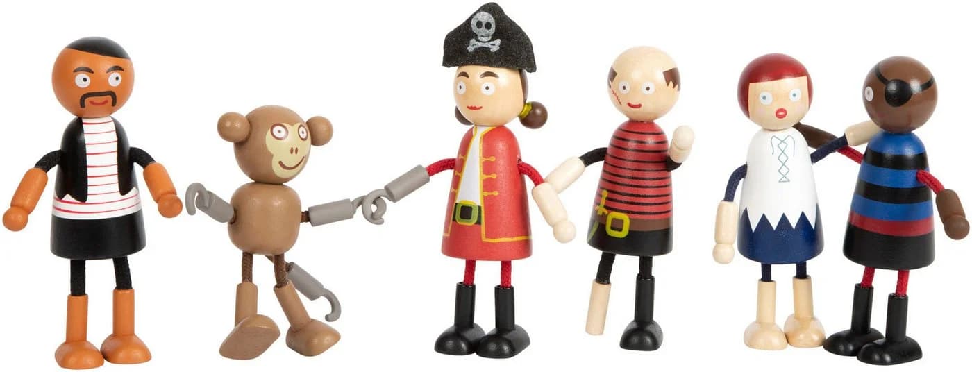 Small Foot Biegepuppe Piraten Figuren Set