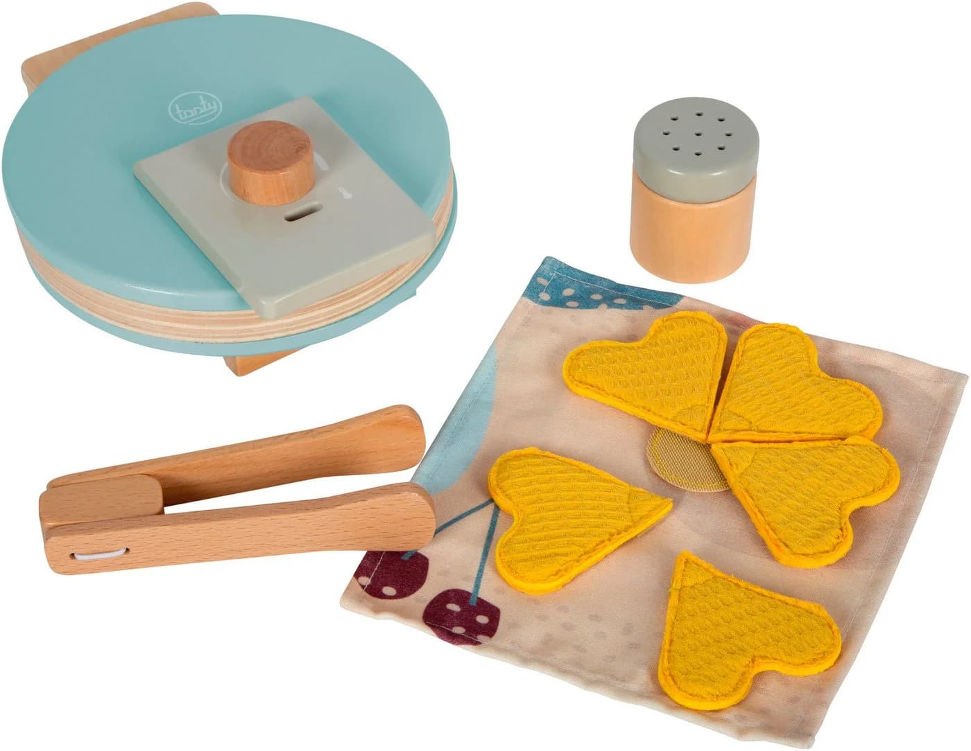 Small Foot Kinder-Waffeleisen Tasty Holz Grau Blau