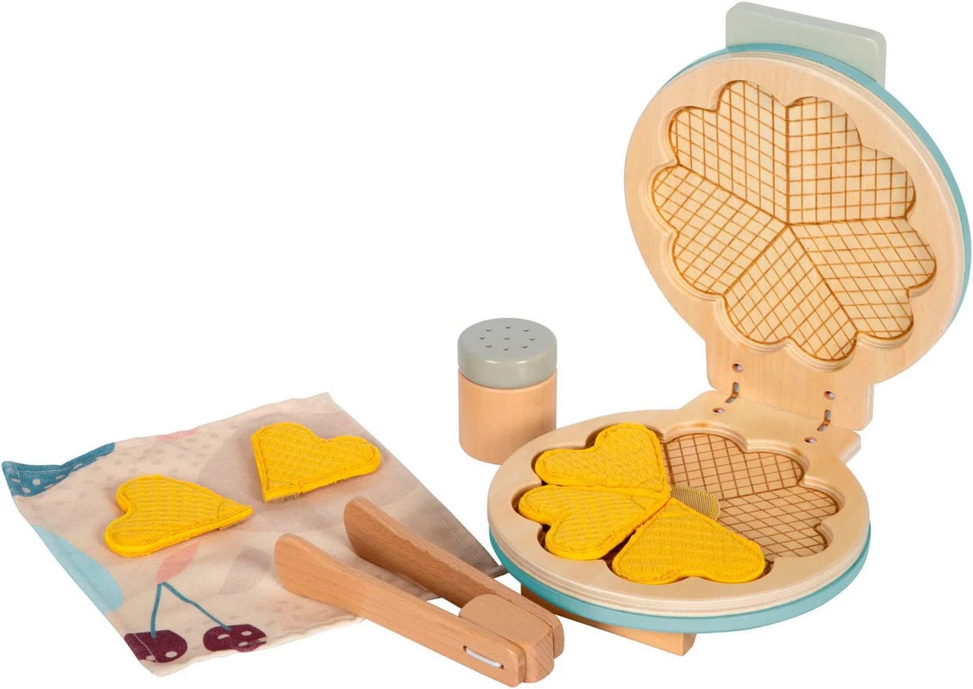 Small Foot Kinder-Waffeleisen Tasty Holz Grau Blau - Bild 2