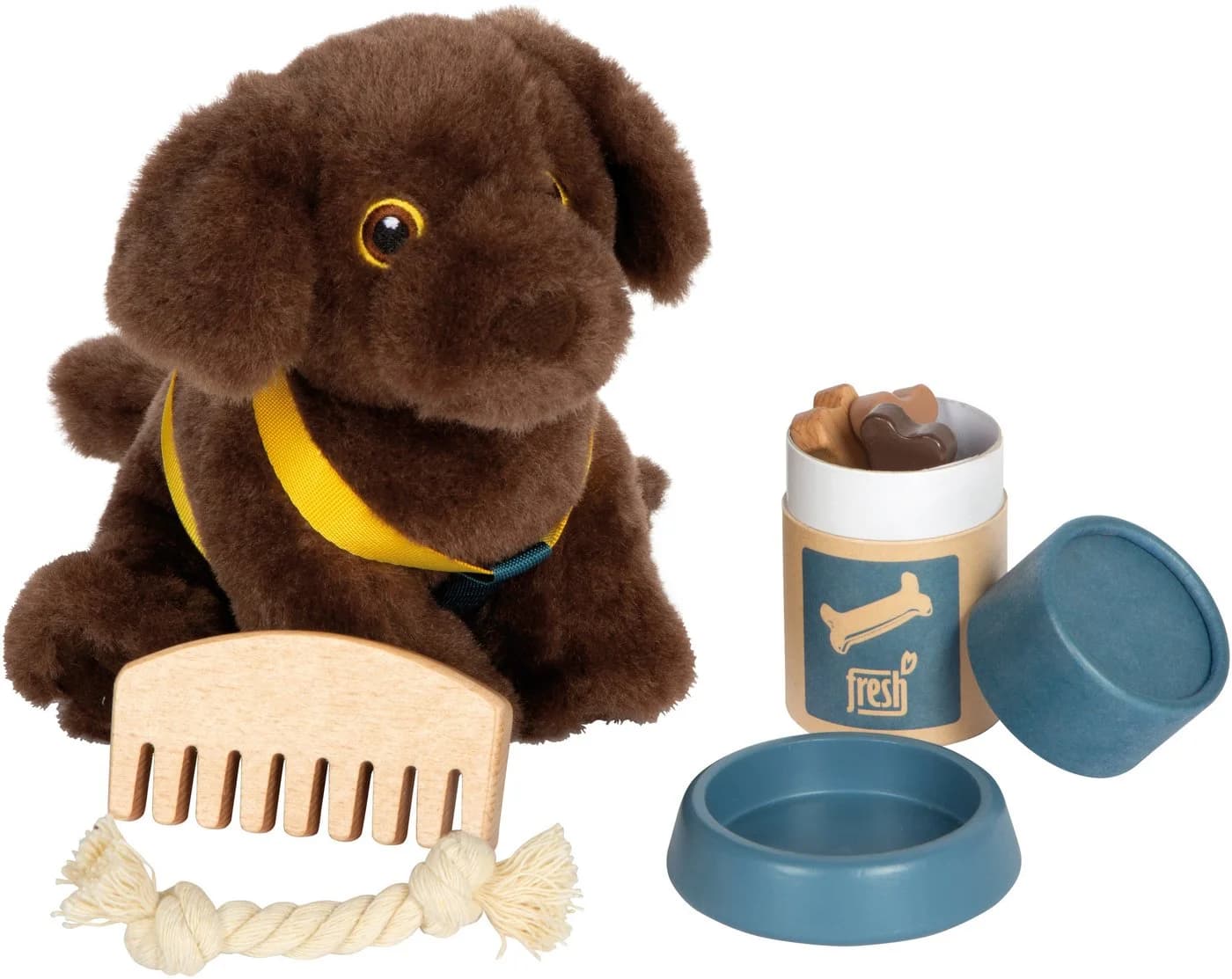 Small Foot Plüschfigur Hund mit Tasche 15-tlg Braun Pflege-Set - Bild 5