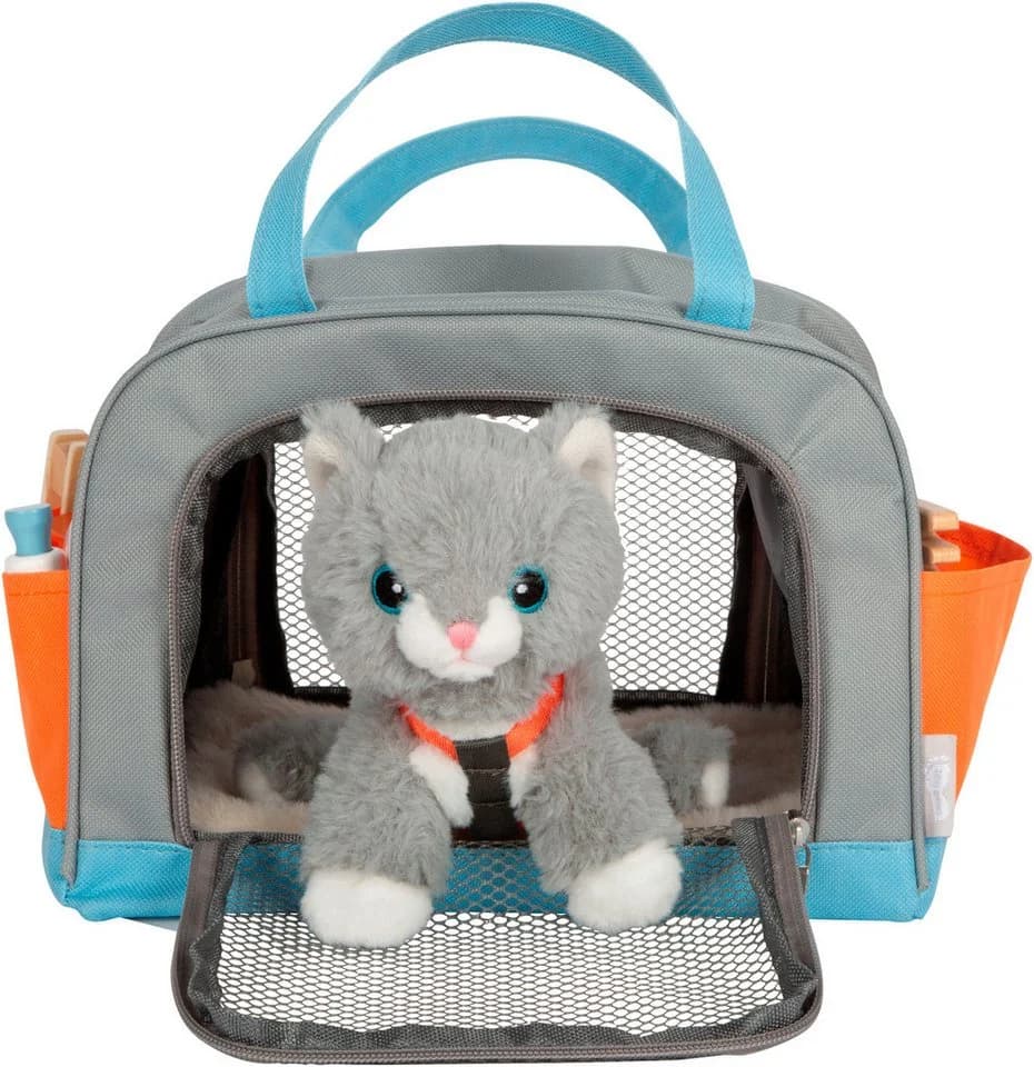 Small Foot Plüschfigur Katze mit Tasche (Set, 15-St) Grau Pflege- und Tierarzt-Zubehör - Bild 3