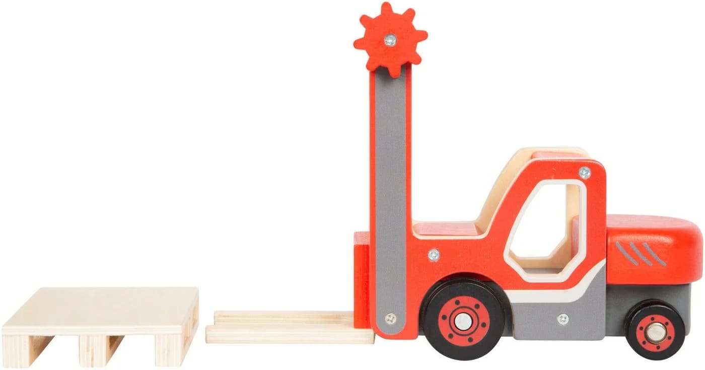 Small Foot Spielzeug-Gabelstapler mit Palette und Seilwinde - Bild 5