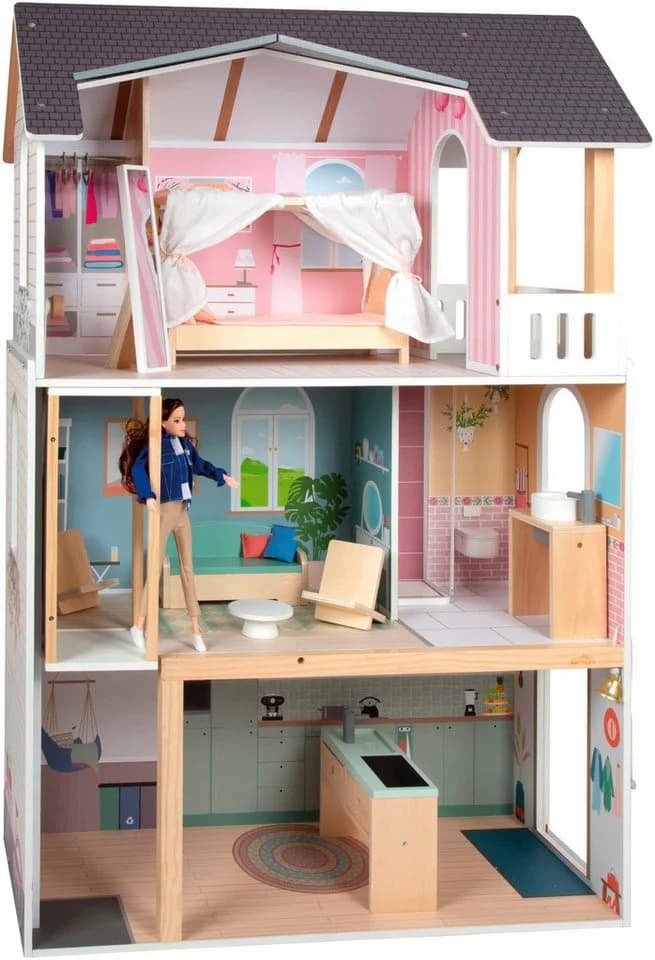 Small Foot Puppenhaus Traumvilla XL mit Aufzug und Holzoptik