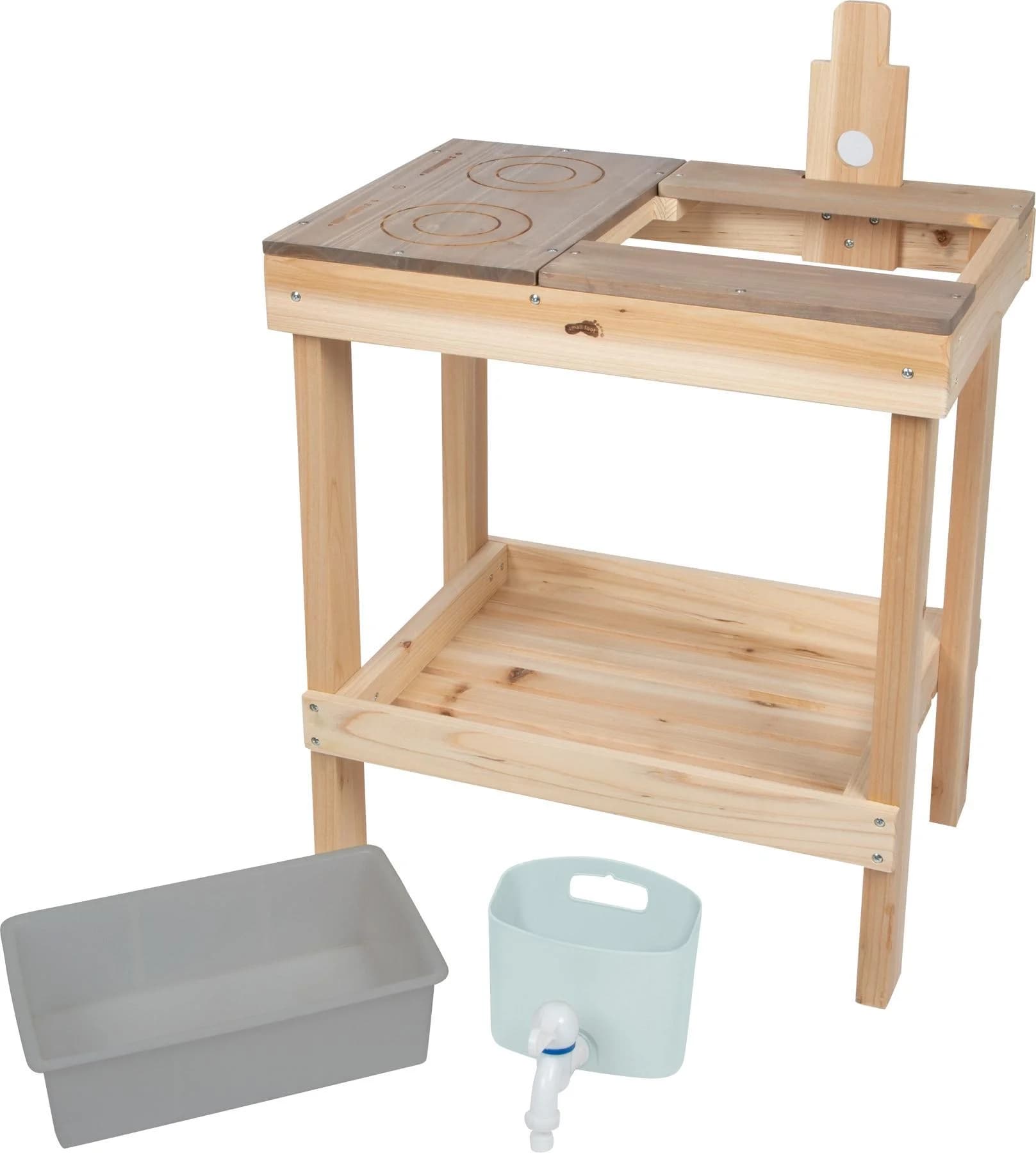 SMALL FOOT Outdoor-Spielküche Matschküche und Spieltisch Bunt