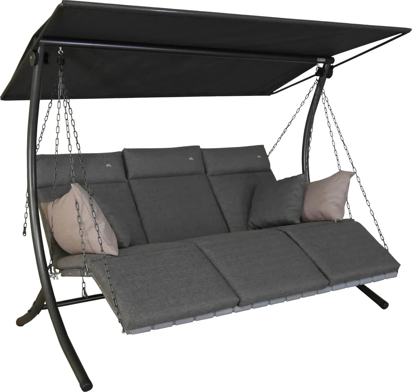 Angerer Hollywoodschaukel Luxus Smart stone Grau 3-Sitzer