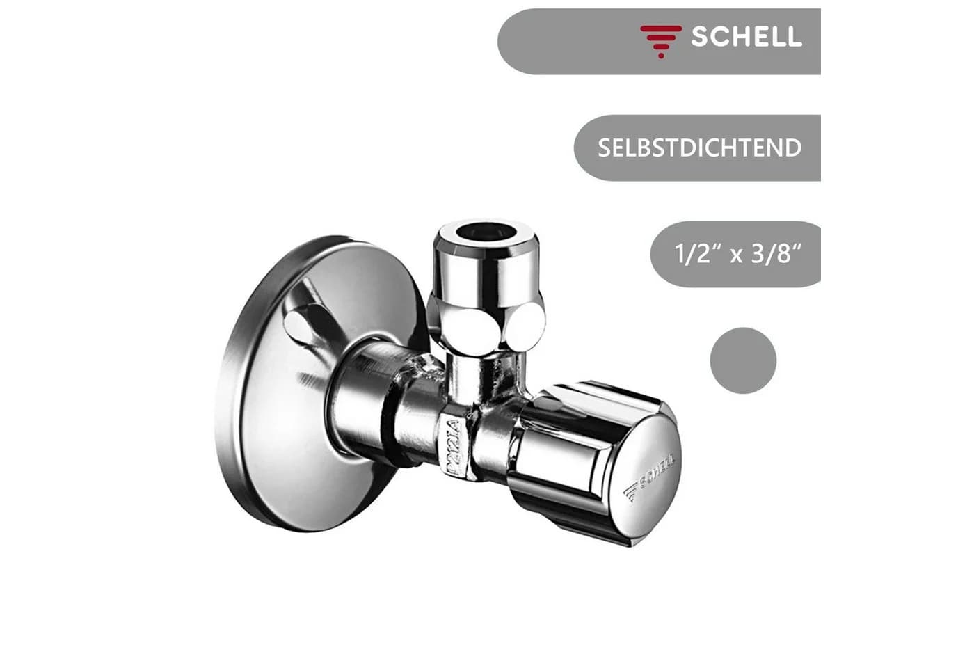 Schell Eckventil COMFORT 1/2 Zoll Messing glanzverchromt - Bild 2