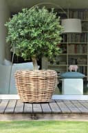 jankurtz Blumenkasten Palau Naturrattan Ø 57 cm mit Innentopf Bild 4