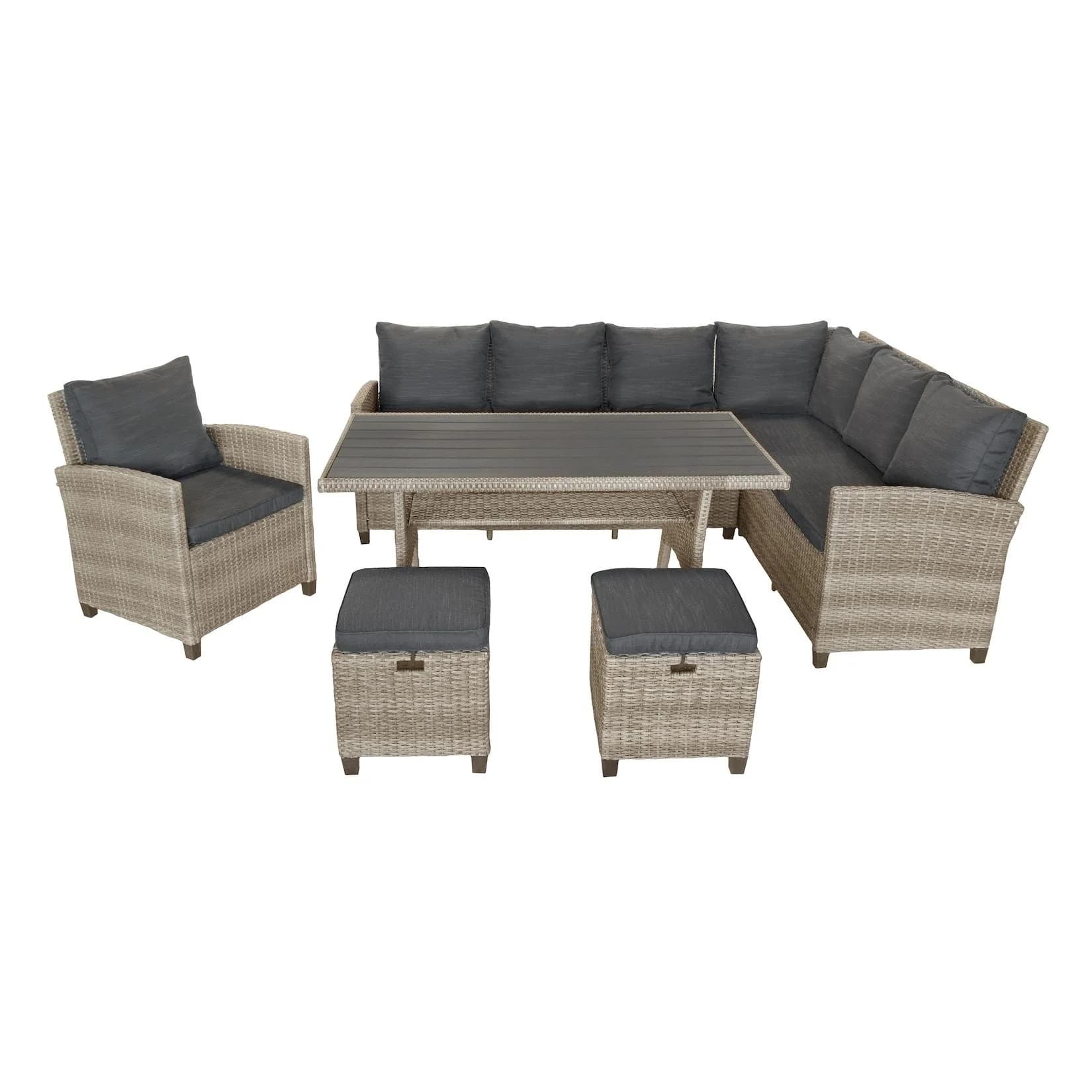 Bellavista Polyrattangruppe Prato Grau - Gartenlounge für Terrasse
