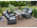 Bellavista Home & Garden Lounge Set Orlando Grau Anthrazit Aluminium Poly Rattan Bild 2