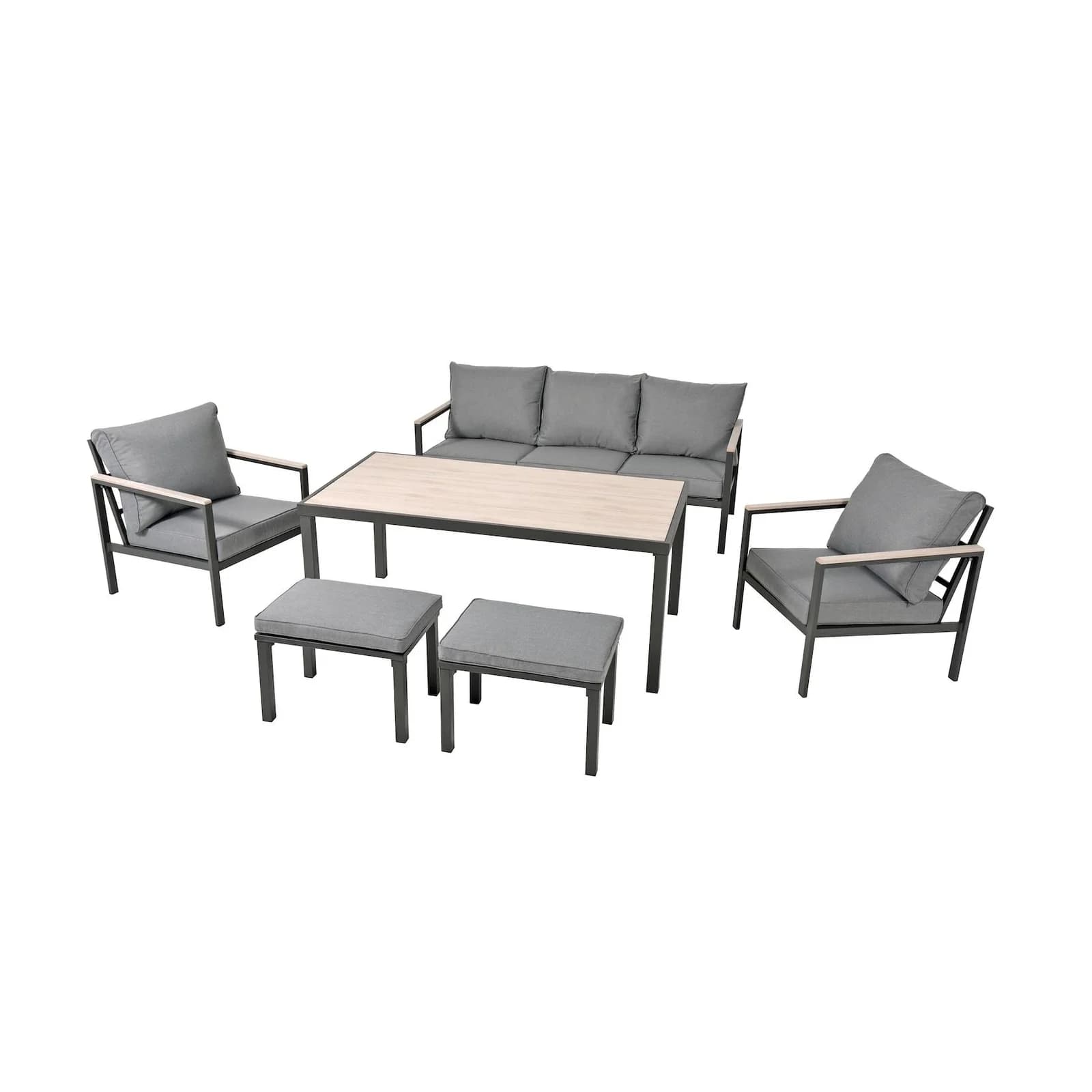 bellavista Home & Garden Dining Lounge "Rialto" 7-tlg. Gartenmöbel-Set